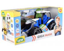 Traktor s lyžicou modrobiely 69cm