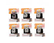 Gumička čierna sada motýľ 2ks