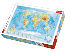 Puzzle 1000 Fyzikálna mapa sveta