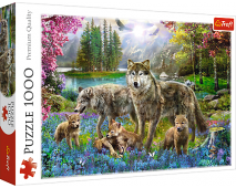 Puzzle 1000 Vlčia rodinka