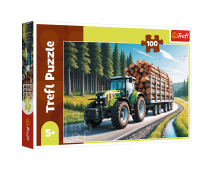Puzzle 100 Lesný traktor