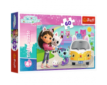 Puzzle 60 Gabby a mačacie dobrodružstvá