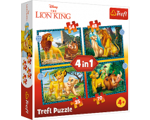 Puzzle 4v1 Leví kráľ