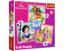 Puzzle 3v1  Disney Princess