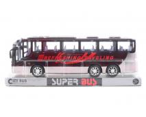 Autobus čierny na zotrvačník 33x12cm
