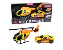 Vrtuľník s autom ambulancie 20,8x7,5cm