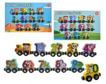 Vláčik s číslami - drevo