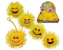 Svietiaca strapatá loptička smejko 10cm