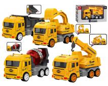 Stavebné auto na zotrvačník 4 farby mix