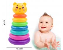 Detská skladacia pyramída - medvedík