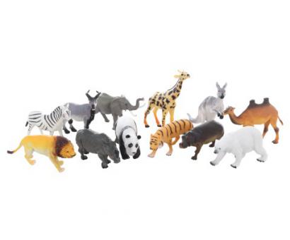 Safari zvieratká 24ks v dbx, 14cm   