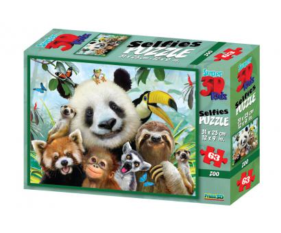 3D Puzzle Zoo selfie 63 dielov