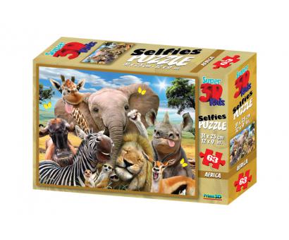 3D Puzzle Afrika selfie 63 dielov