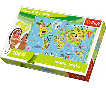 Puzzle 100 Mapy Sveta