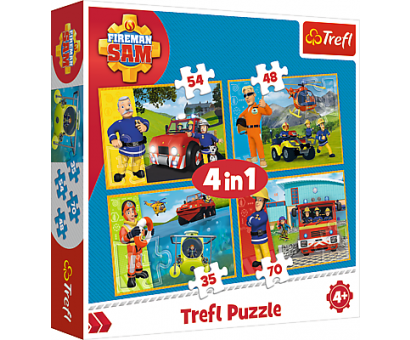 Puzzle 4v1 Požiarnik Sam