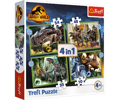 Puzzle 4v1 Jurský Park