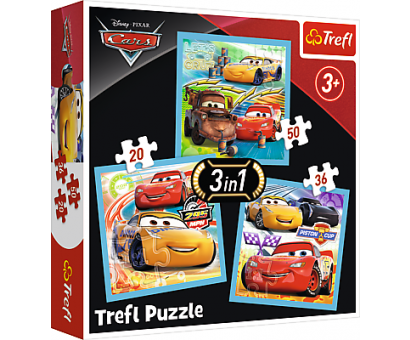 Puzzle 3v1 Cars 3