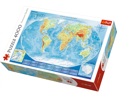 Puzzle 4000 Veľká mapa sveta