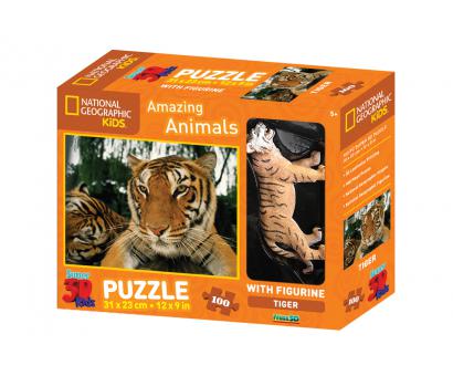 3D Puzzle Tiger 100 + figurka