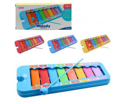 Xylofon 3 farby, 24 cm
