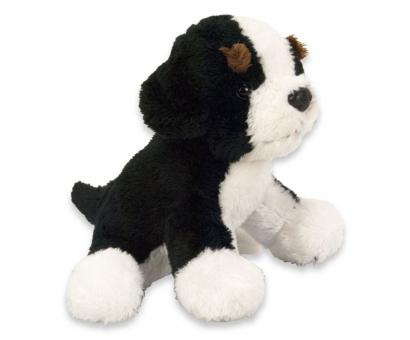 Plyšový psík čierno-biely 15cm