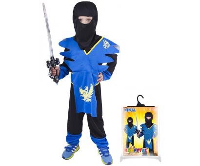 Karnevalový kostým Ninja modrý,veľ.S