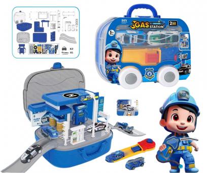 Polic.kufrík s benzínk.a vystrel.dráhou