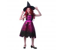 Šaty na karneval - čarodejnica,120-130cm