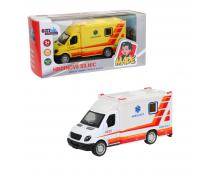 Ambulancia kovová, spätný chod 12cm