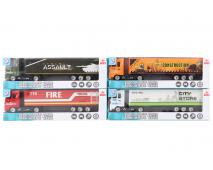 Kamión 4 druhy kovový 20cm