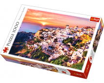 Puzzle 1000 Západ slnka nad Santorini