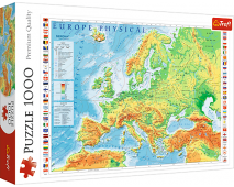 Puzzle 1000 Fyzikálna mapa Europy