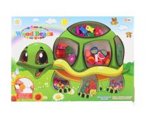 Korállky drevené korytnačka 28x19 cm