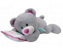 Medvedík sivý na vankúšiku 32cm