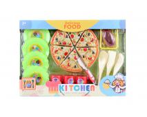 Jedlo pizza v krabici s nádobím 40x29x5 