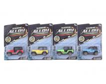 Auto terénne kovové na karte 11x17cm