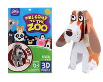 Puzzle papierové 3D pes,18x27cm