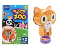 Puzzle papierové 3D mačka,18x27cm