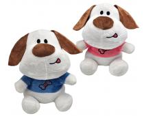 Psík sediaci v tričku