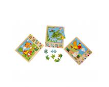 Puzzle drevené 4v1