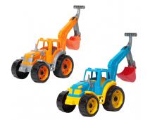 Traktor s bágrom 38x32x16cm