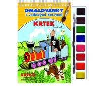 Omaľovanka Krtko s vláčikom + vodov.far.