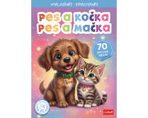 Omaľovánka s nálep.Pes a mačka