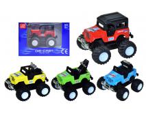 Kovový jeep 1:64 na naťahovanie