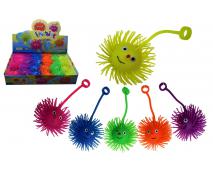 Svietiaca strapatá loptička smejko 7cm