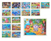 Drevené puzzle mix 30x22cm