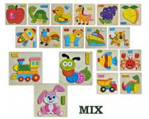 Detské drevené puzzle 15x15cm