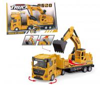 Náklad.auto s bágrom na zotrvačník