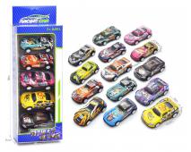 Naťahovacie kovové autíčka, 5ks