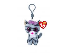 Ty plyš clip 8,5cm - šedá mačka